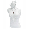 Plastová busta na náušnice a náhrdelník bílá PX-2552/A1