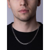 Stříbrný náhrdelník řetěz CURB Pancr 5 mm - rhodiovaný / 70 cm+