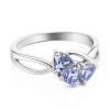 Stříbrný prsten s přírodním tanzanitem July