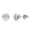 Stříbrné náušnice pecky s čirými zirkony 4 mm