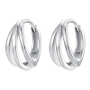 Stříbrné náušnice kroužky trio