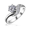 Stříbrný decentní prstýnek se Swarovski® Crystals 5mm SHZR234
