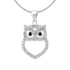 Stříbrný přívěsek sova s micro zirconiem