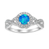 Stříbrný prsten CHERIE s modrým opálem