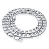 Masivní stříbrný řetízek SQUARE CURB Pancr 8 mm - rhodiovaný TTTSQ80-