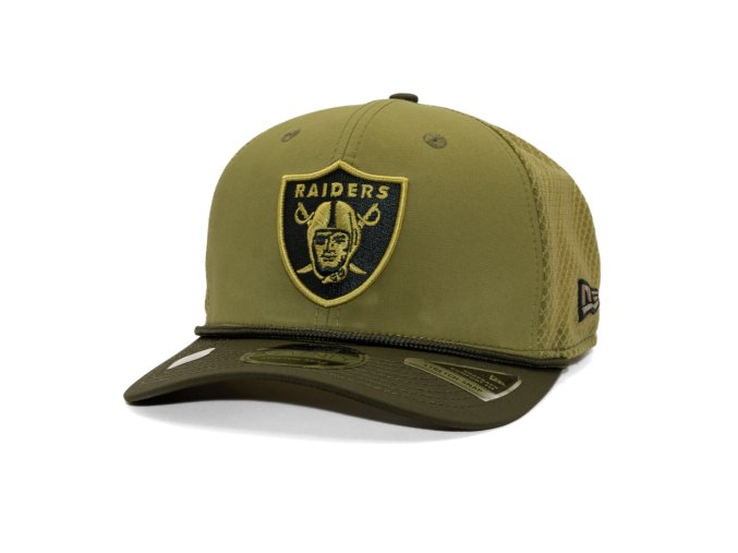 Kšiltovka New Era - NFL25 "Salute to Service" - 9SEVENTY Stretch-Snap - Las Vegas Raiders