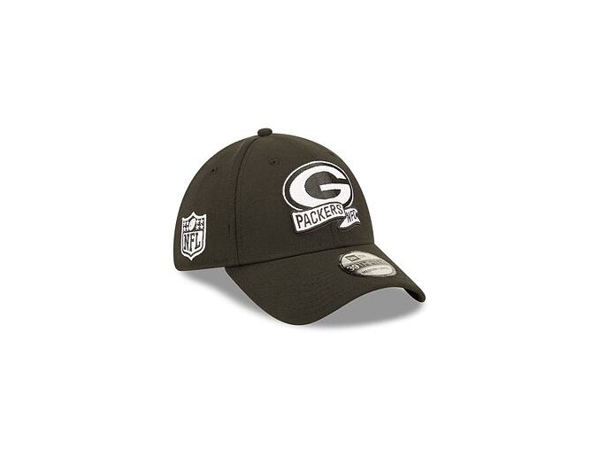 Kšiltovka New Era 39THIRTY NFL22 Sideline Green Bay Packers Black / White