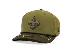 Kšiltovka New Era - NFL25 "Salute to Service" - 9SEVENTY Stretch-Snap - New Orleans Saints