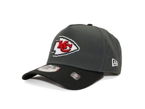Kšiltovka New Era - NFL Charcoal Drop 9FORTY A-Frame - Kansas City Chiefs - Steel Clouds / Black