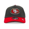 Kšiltovka New Era - NFL Charcoal Drop 9FORTY A-Frame - San Francisco 49Ers - Steel Clouds / Scarlet