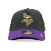 Kšiltovka New Era - NFL Charcoal Drop 9FORTY A-Frame - Minnesota Vikings - Steel Clouds / Purple