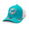 Kšiltovka New Era - NFL Contrast Stitch 9SEVENTY Stretch-Snap - Miami Dolphins - Teal