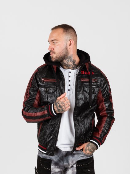 Pánska bunda CIPO & BAXX CJ284 BLACK (Farba Čierna, Konfekčná veľkosť XXL)