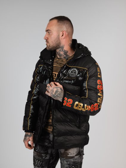 Pánska bunda CIPO & BAXX CM218 BLACK (Farba Čierna, Konfekčná veľkosť XXL)