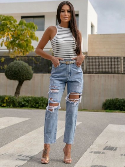 Dámske rifle DELYS (Farba Modrá, Konfekčná veľkosť XS)