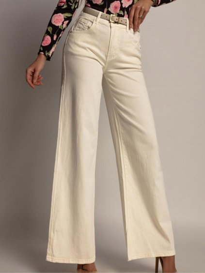 Dámske nohavice SALDEA (Farba Smotanová biela, Konfekčná veľkosť XS)