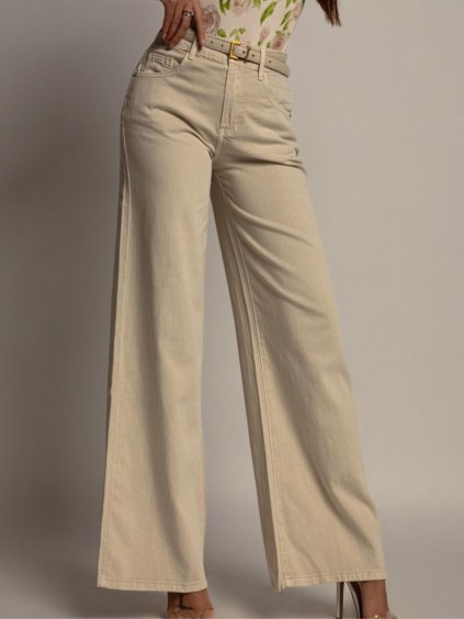 Dámske nohavice SALDEA (Farba Béžová, Konfekčná veľkosť XL)