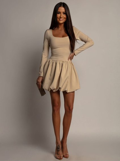 Dámske šaty ZAIANI (Farba Béžová, Konfekčná veľkosť ONESIZE)