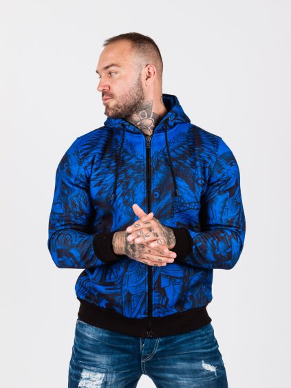 Pánska mikina CIPO & BAXX CL559 SAXEEBLUE (Farba Modrá, Konfekčná veľkosť XXL)