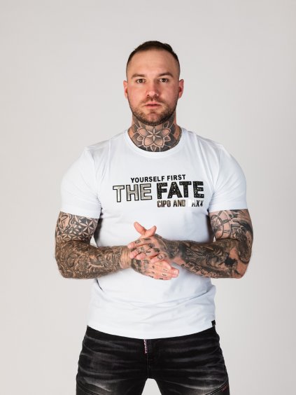 Pánske tričko CIPO & BAXX CT735 WHITE (Farba Biela, Konfekčná veľkosť XXL)