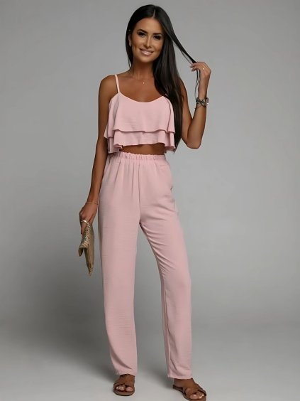 Dámsky komplet SANDRA (Farba Ružová, Konfekčná veľkosť ONESIZE)