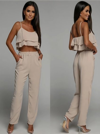 Dámsky komplet SANDRA (Farba Béžová, Konfekčná veľkosť ONESIZE)