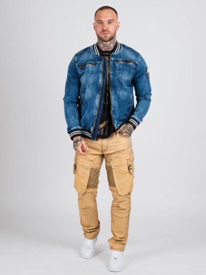 Pánska bunda CIPO & BAXX CJ310 BLUE (Farba Modrá, Konfekčná veľkosť XXL)