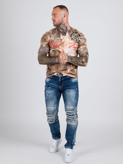 Pánske tričko CIPO & BAXX CT804 BROWN (Farba Hnedá, Konfekčná veľkosť XXL)