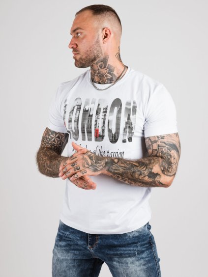 Pánske tričko CIPO & BAXX CT826 WHITE (Farba Biela, Konfekčná veľkosť XXL)