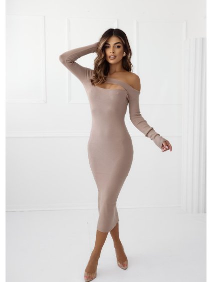 Dámske šaty ADELAIDE (Farba Hnedá, Konfekčná veľkosť ONESIZE)