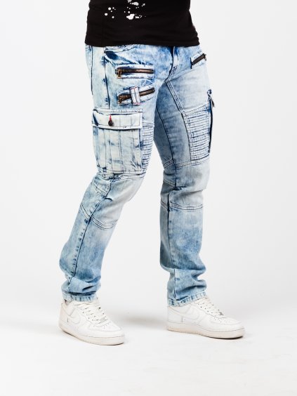 Pánske rifle CIPO & BAXX CD798 ICEBLUE (Farba Modrá, Konfekčná veľkosť W42/L32)