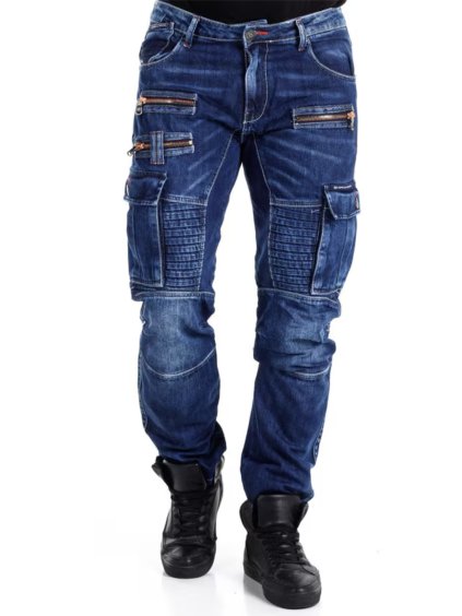 Pánske rifle CIPO & BAXX CD798 BLUE (Farba Modrá, Konfekčná veľkosť W42/L32)