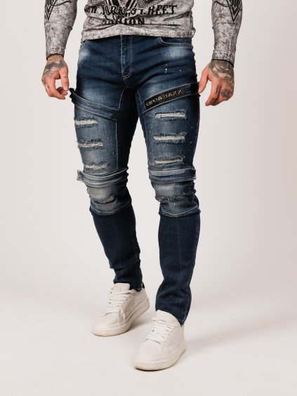 Pánske rifle CIPO & BAXX CD555 BLUE (Farba Modrá, Konfekčná veľkosť W33/L34)