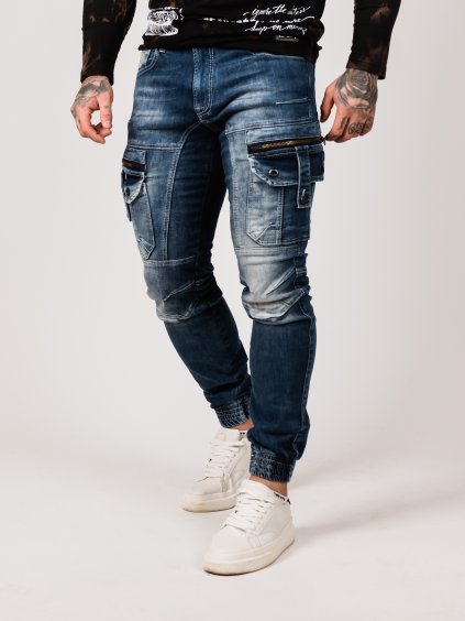 Pánske rifle CIPO & BAXX CD845 BLUE (Farba Modrá, Konfekčná veľkosť W33/L34)