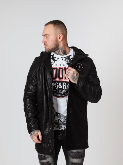 Pánska bunda CIPO & BAXX CM148 BLACK (Farba Čierna, Konfekčná veľkosť XXL)