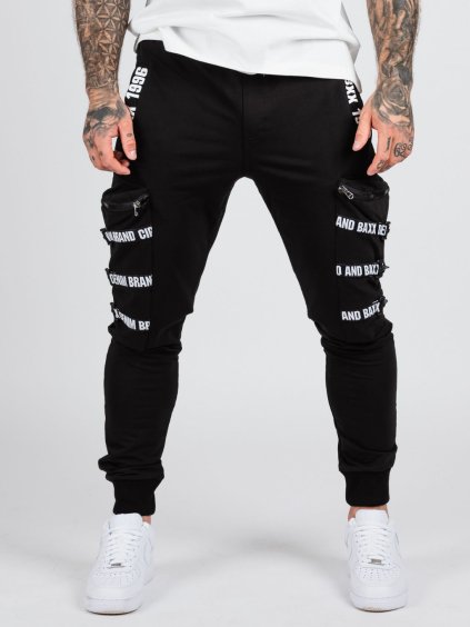 Pánske tepláky CIPO & BAXX CR127 BLACK (Farba Čierna, Konfekčná veľkosť XXL)