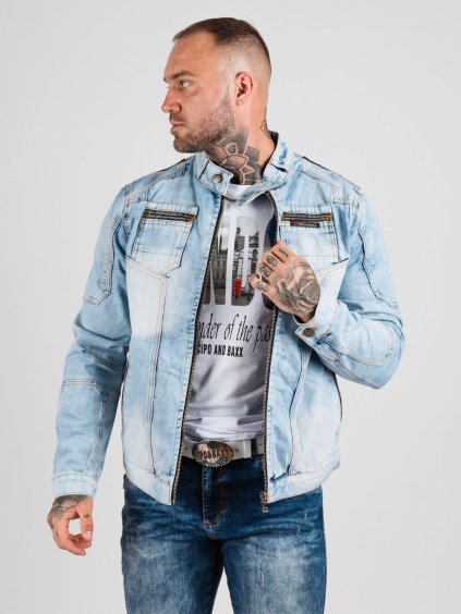 Pánska bunda CIPO & BAXX CJ299 BLUE (Farba Modrá, Konfekčná veľkosť XXXXL)