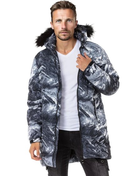 Pánska bunda CIPO & BAXX CM217 BLACK (Farba Čierna, Konfekčná veľkosť XXL)