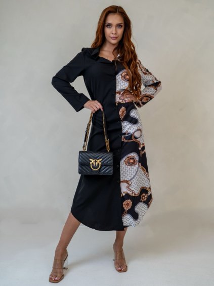 Dámske šaty CHRISTINA (Farba Čierna, Konfekčná veľkosť S)