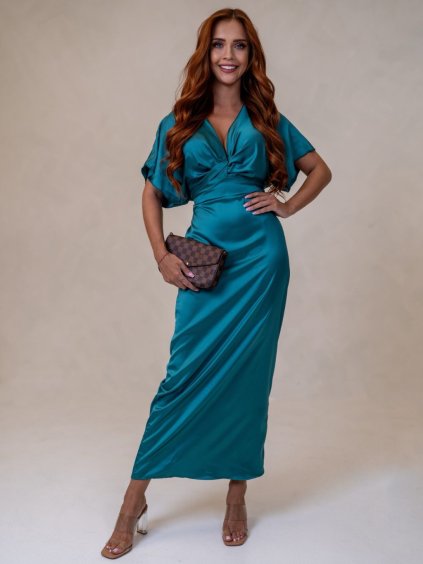 Dámske šaty ALESSIA (Farba Zelená, Konfekčná veľkosť L)