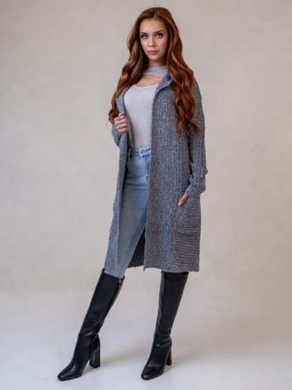 Dámský cardigan ELISE (Barva Khaki, Konfekční velikost L/XL)