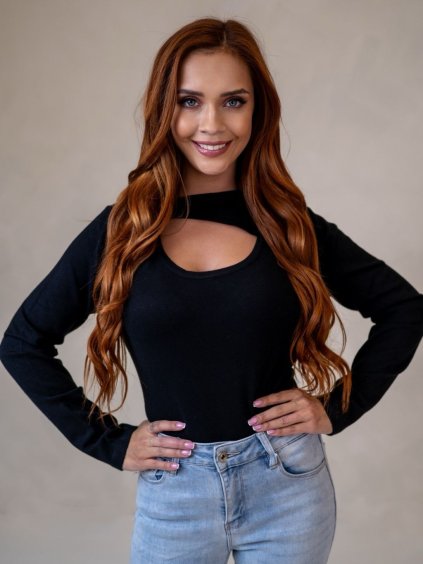 Dámsky top CLARISSE (Farba Čierna, Konfekčná veľkosť L/XL)