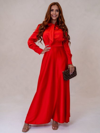 Dámske šaty ESTELLE (Farba Červená, Konfekčná veľkosť S)