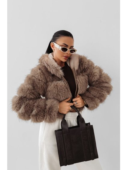 Olavoga Lanika bunda (Konfekčná veľkosť S, Farba Svetlohnedá)