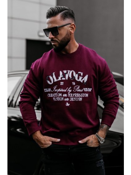 Olavoga Virous sveter (Konfekčná veľkosť M, Farba Bordová)