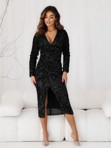 Dámske šaty DEERIA (Farba Čierna, Konfekčná veľkosť S)