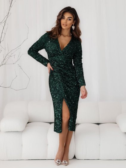 Dámske šaty DEERIA (Farba Zelená, Konfekčná veľkosť L)