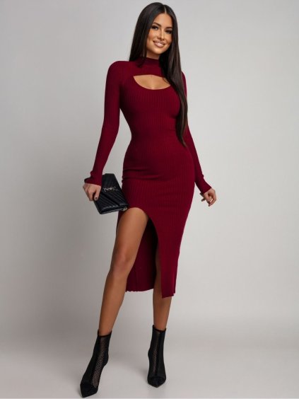 Dámské šaty ONA (Barva Bordová, Konfekční velikost ONESIZE)