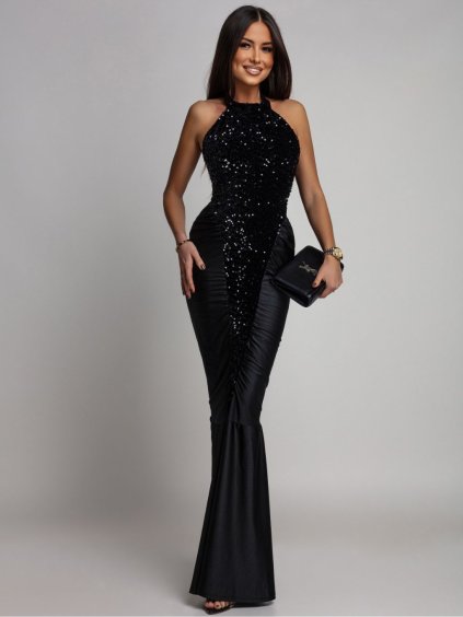 Dámske šaty AMBISSA (Farba Čierna, Konfekčná veľkosť ONESIZE)