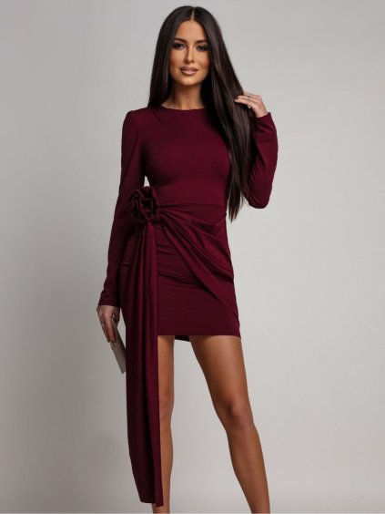 Dámske šaty ALUNA (Farba Bordová, Konfekčná veľkosť ONESIZE)